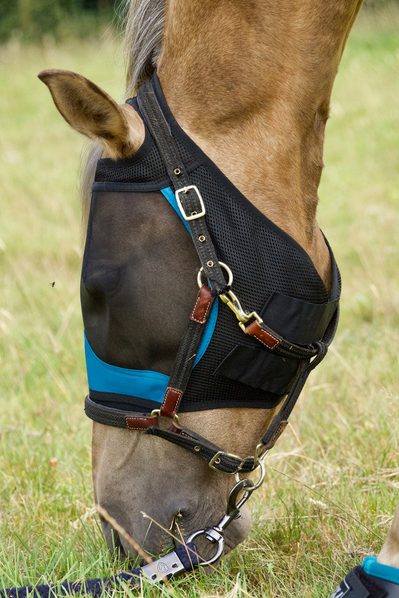Woof Wear UV Fly Mask without Ears Black/Turquoise