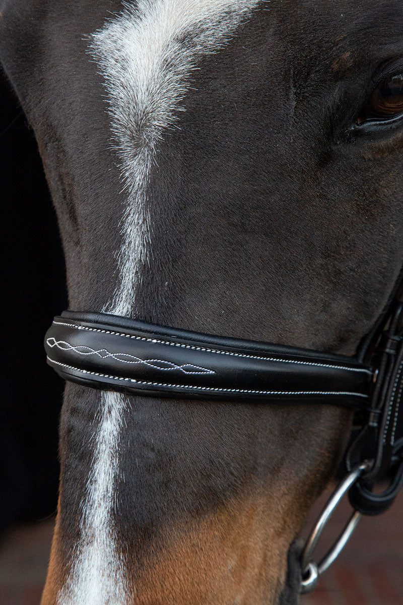 Schockemohle Monza F Bridle Black/Cream/Silver