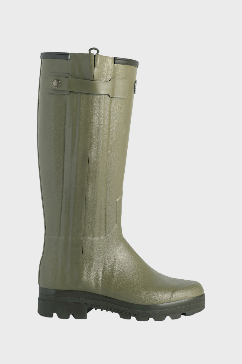 Le Chameau Men's Chasseur Leather Lined Boot Vert Vierzon