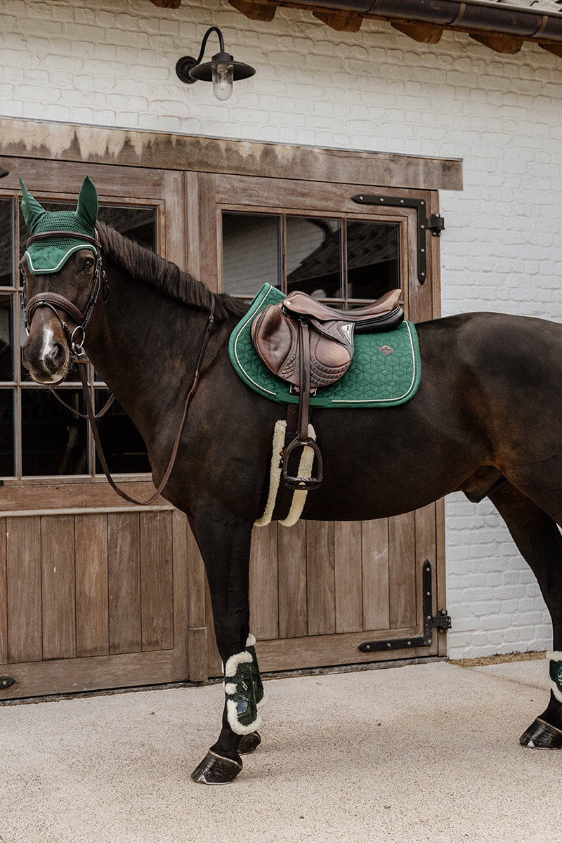 Kentucky Horsewear Velvet Jumping Saddle Pad Dark Green