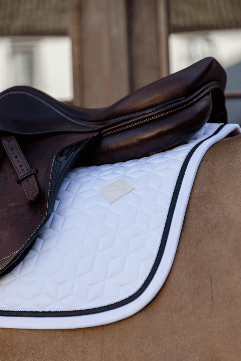Kentucky Horsewear Glitter Rope Jump Saddle Pad White/Black