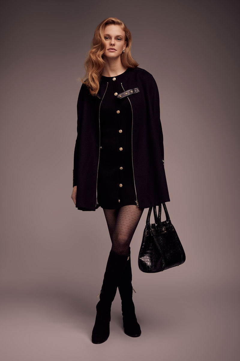 Holland Cooper Albany Knee Boot Black Suede