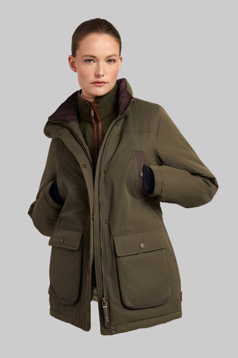 Holland Cooper Stamford Coat Khaki