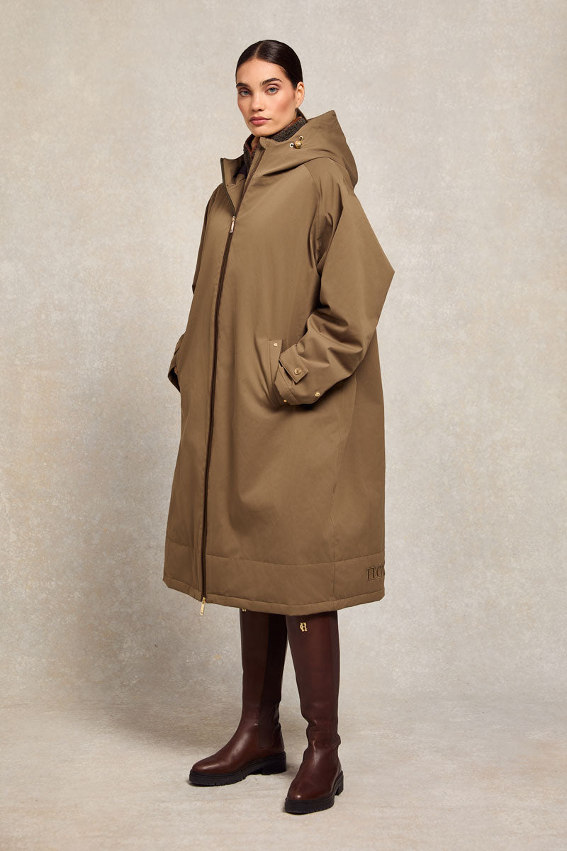 Holland Cooper One-Size Lightweight Waterproof Coat Mink