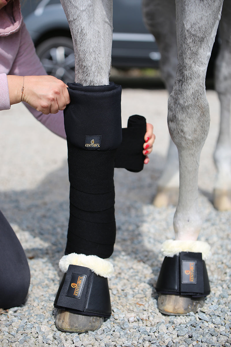 Kentucky Horsewear Stable Bandage Pads - Set of 4 Black
