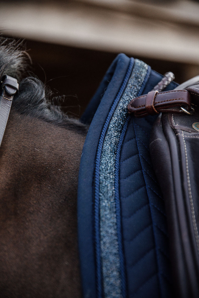 Kentucky Horsewear Glitter Stone Dressage Saddle Pad Navy