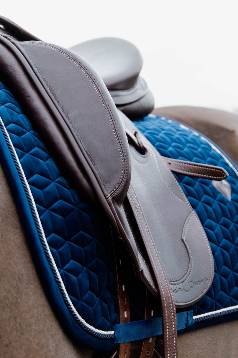 Kentucky Horsewear Basic Velvet Dressage Saddle Pad Navy