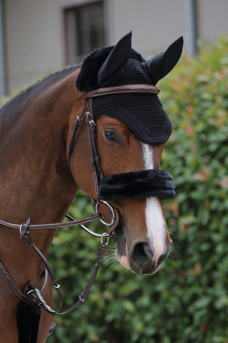 Kentucky Horsewear Fly Veil Wellington Black