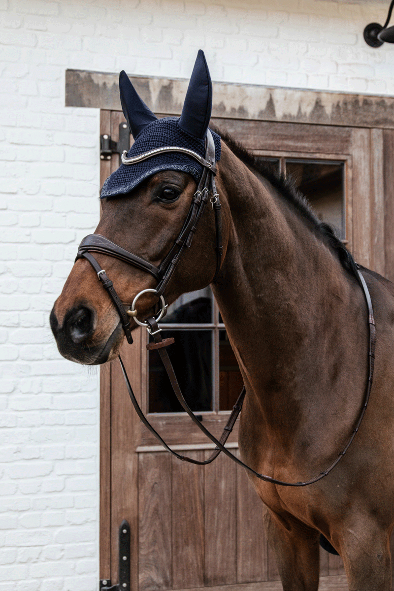 Kentucky Horsewear Fly Veil Wellington Glitter Stone Soundless Navy