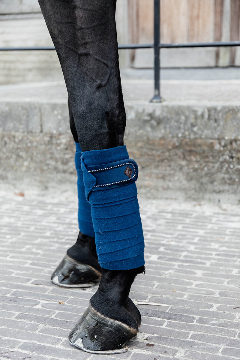 Kentucky Horsewear Polar Fleece Bandages Pearl Navy