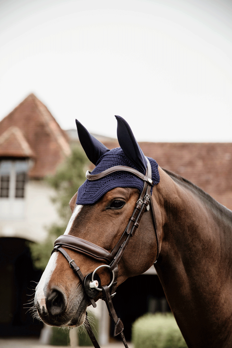 Kentucky Horsewear Fly Veil Wellington Navy