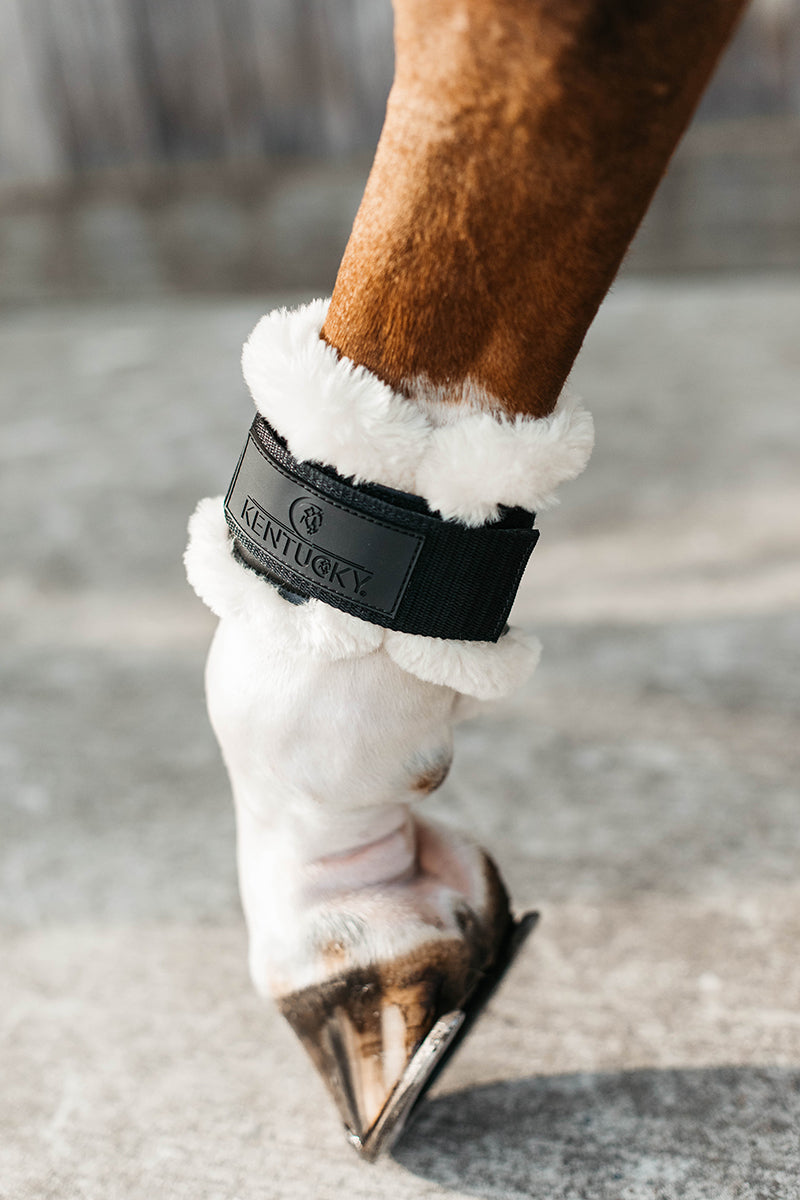 Kentucky Horsewear Vegan Sheepskin Young Horse Fetlock Boots Black
