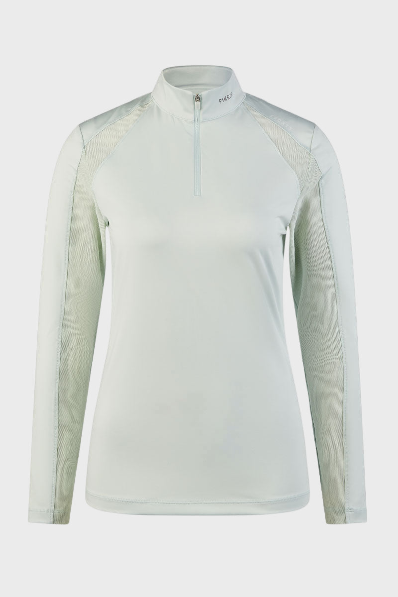 Pikeur Mesh Long Sleeve Show Shirt Ice Blue