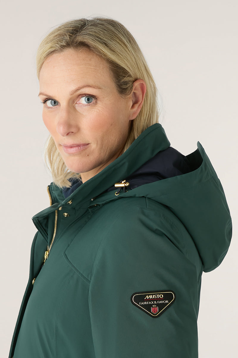 Musto x Fairfax & Favor Odyssey Waterproof Coat Darkest Spruce