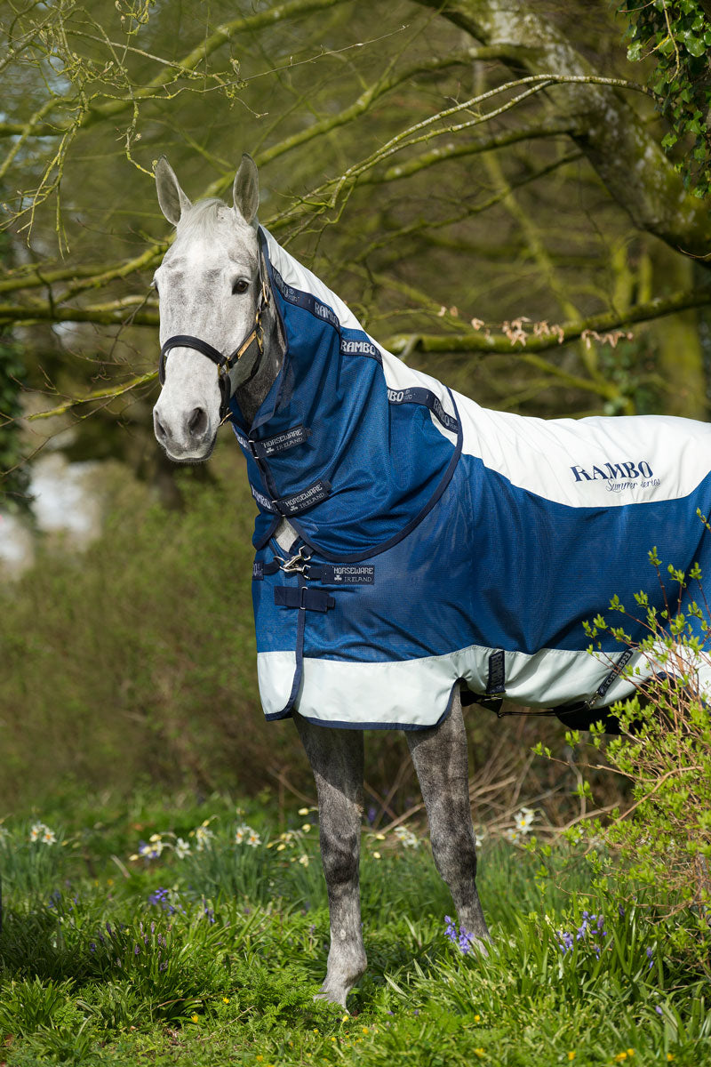 Rambo Summer Series 0g Turnout Navy/Grey