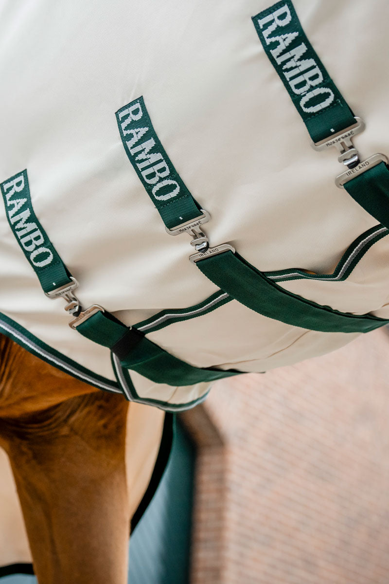 Rambo Hoody Chalk/Hunter Green & Silver