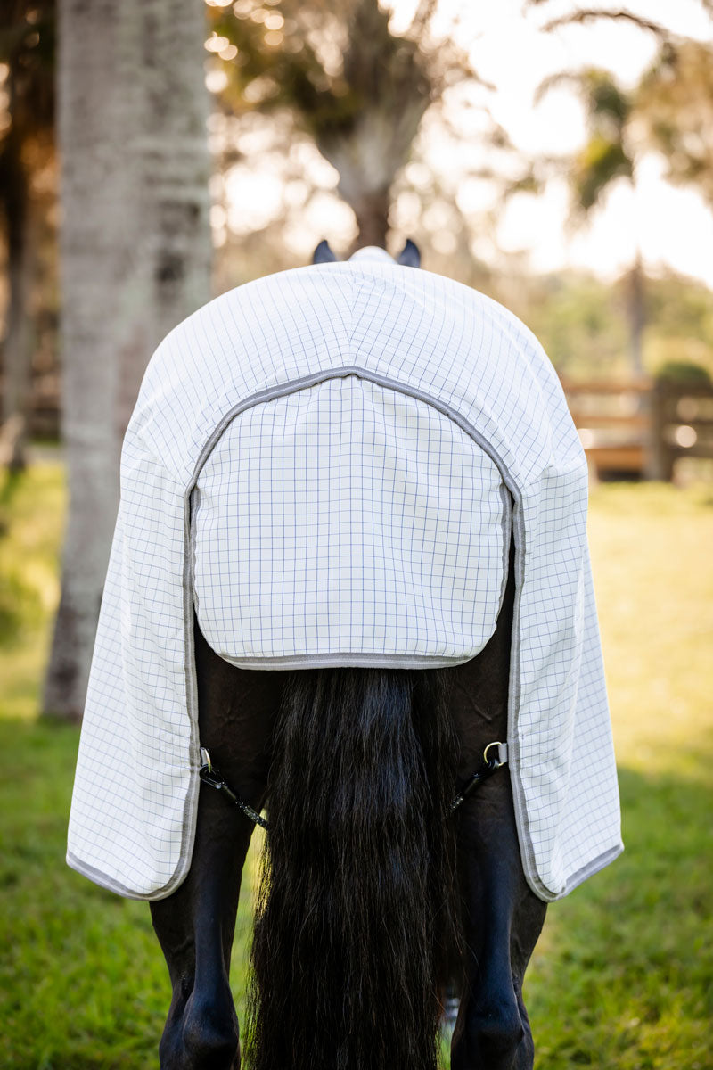 Amigo Summer Sheet Plus Navy Check/Titanium Grey & Silver