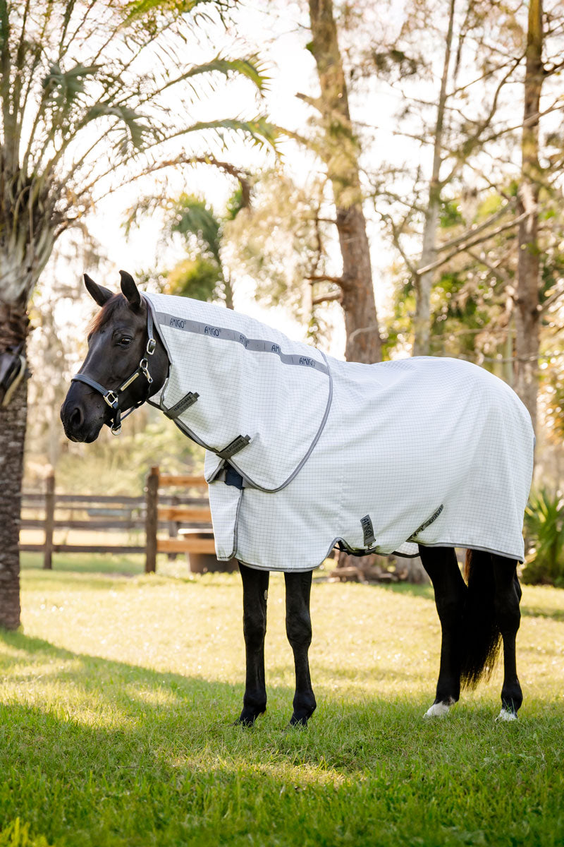 Amigo Summer Sheet Plus Navy Check/Titanium Grey & Silver