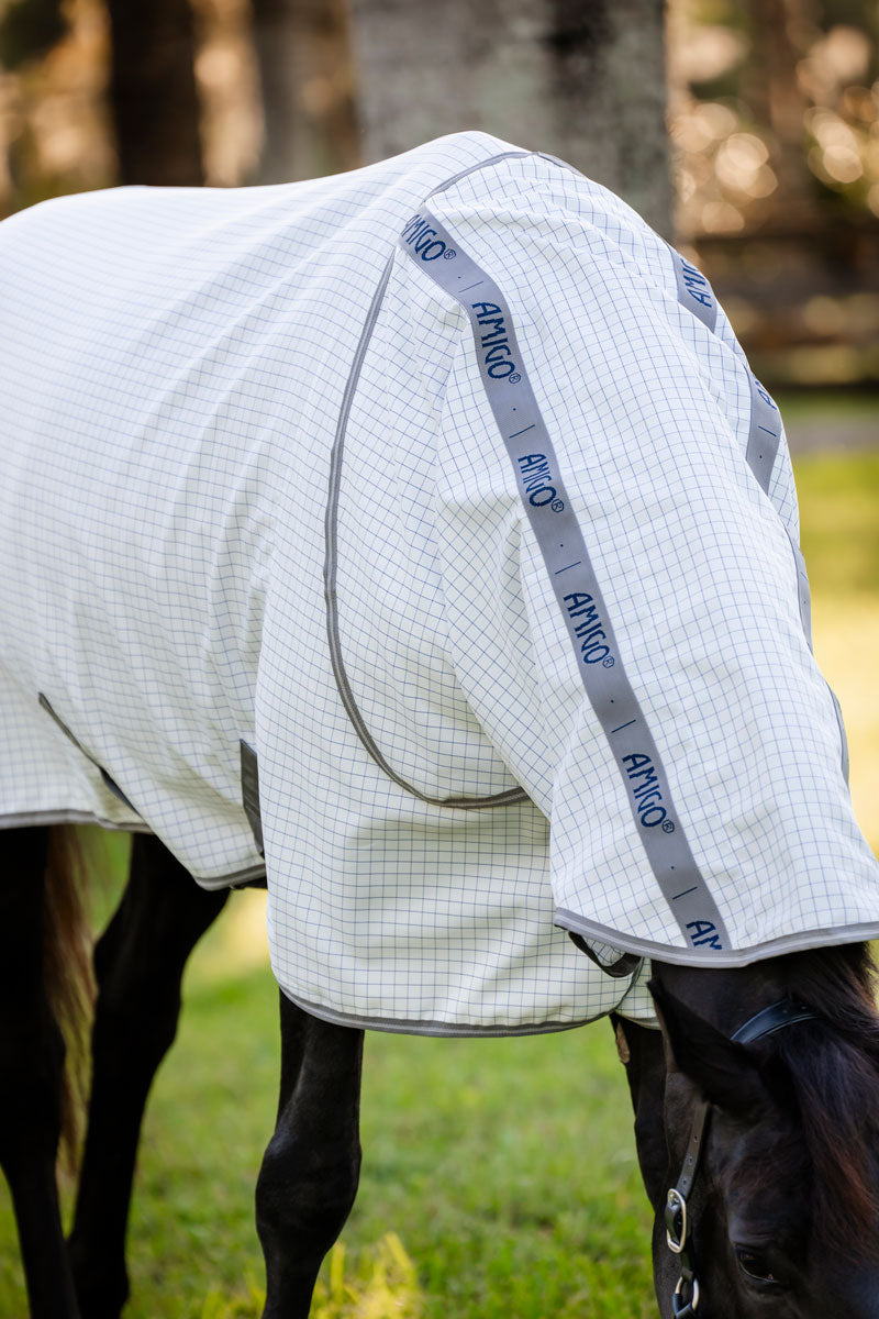 Amigo Summer Sheet Plus Navy Check/Titanium Grey & Silver