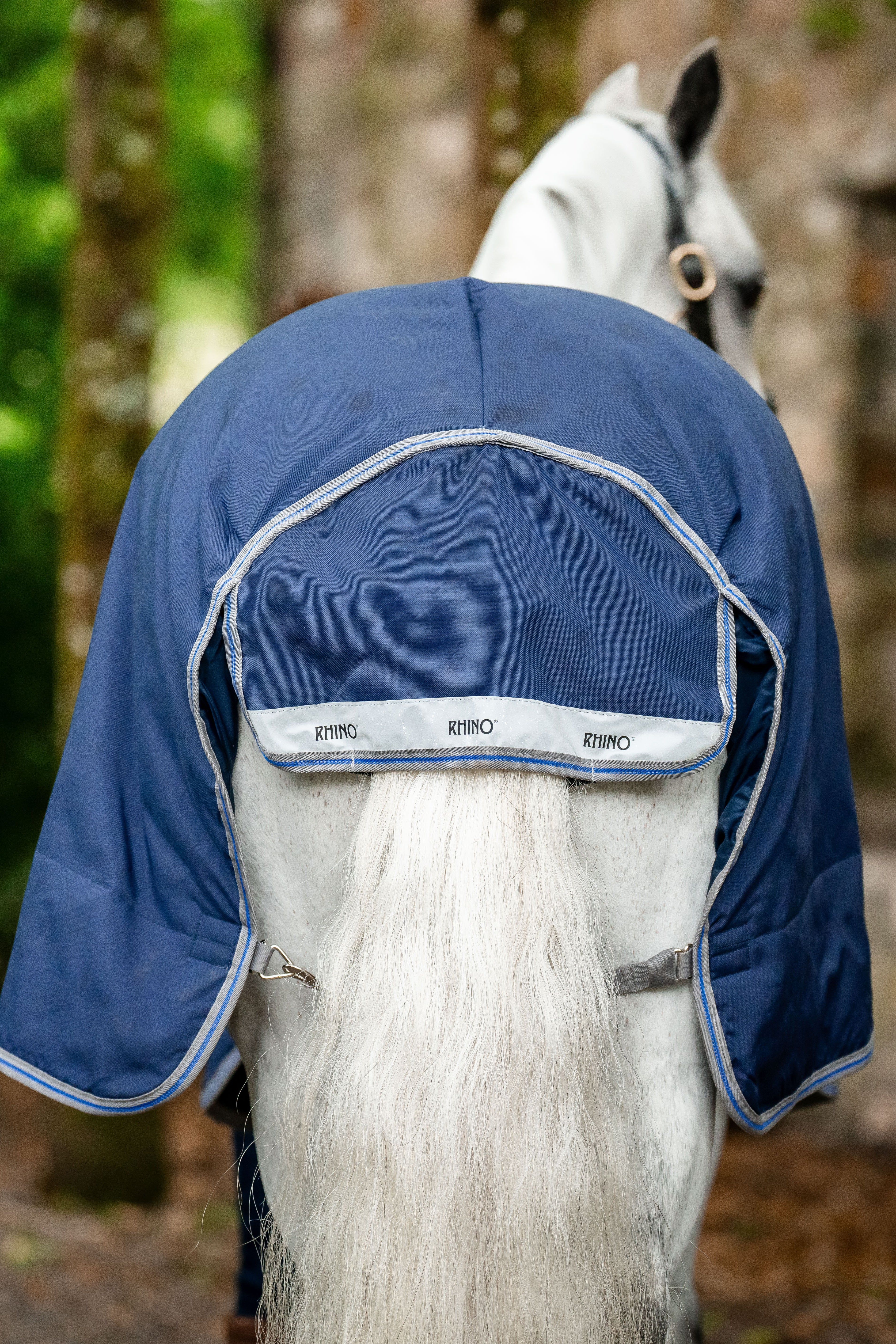 Rhino Pony Plus Turnout 250g Navy/Titanium Grey & Classic Blue