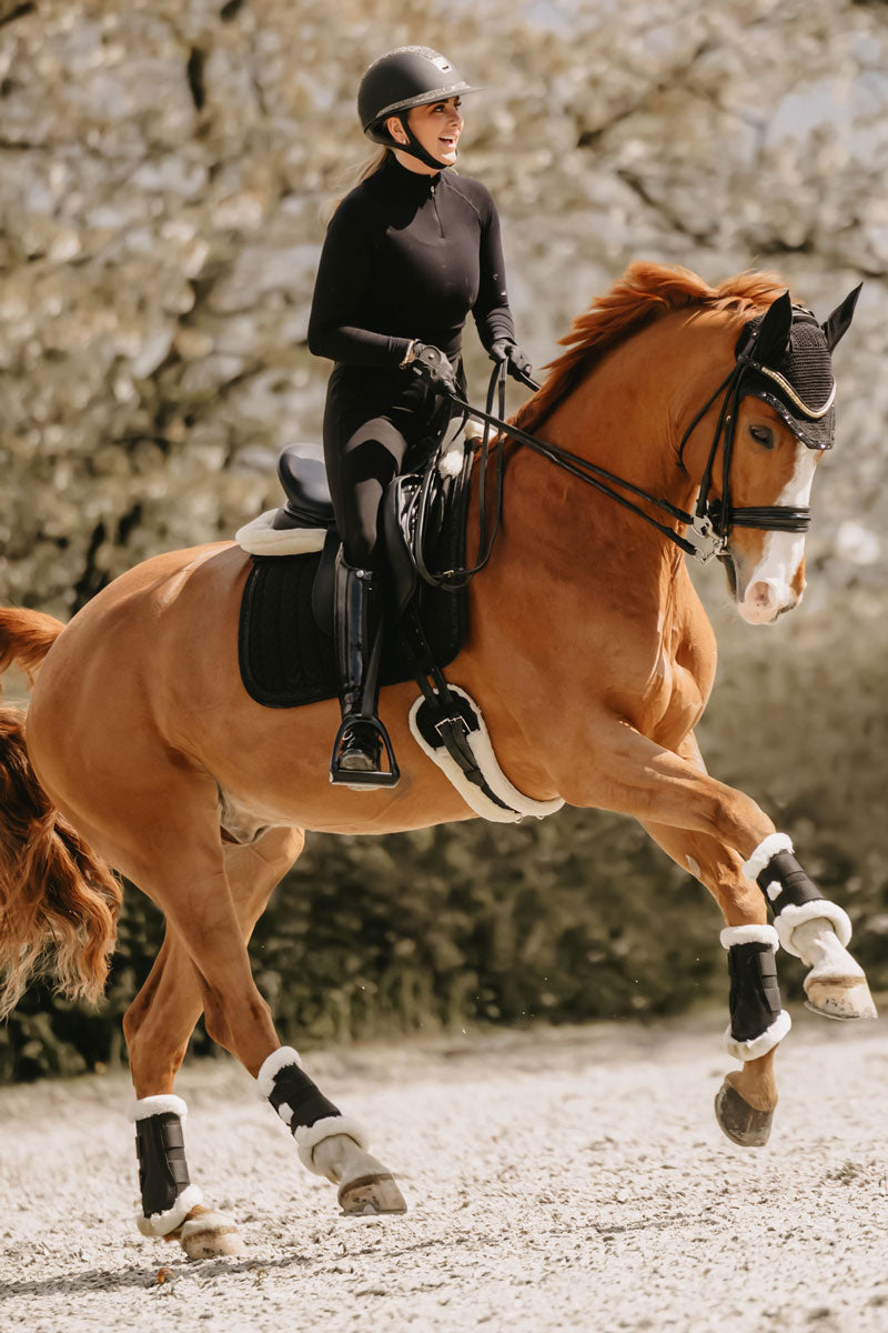 Kentucky Horsewear Glitter Stone Dressage Saddle Pad Black