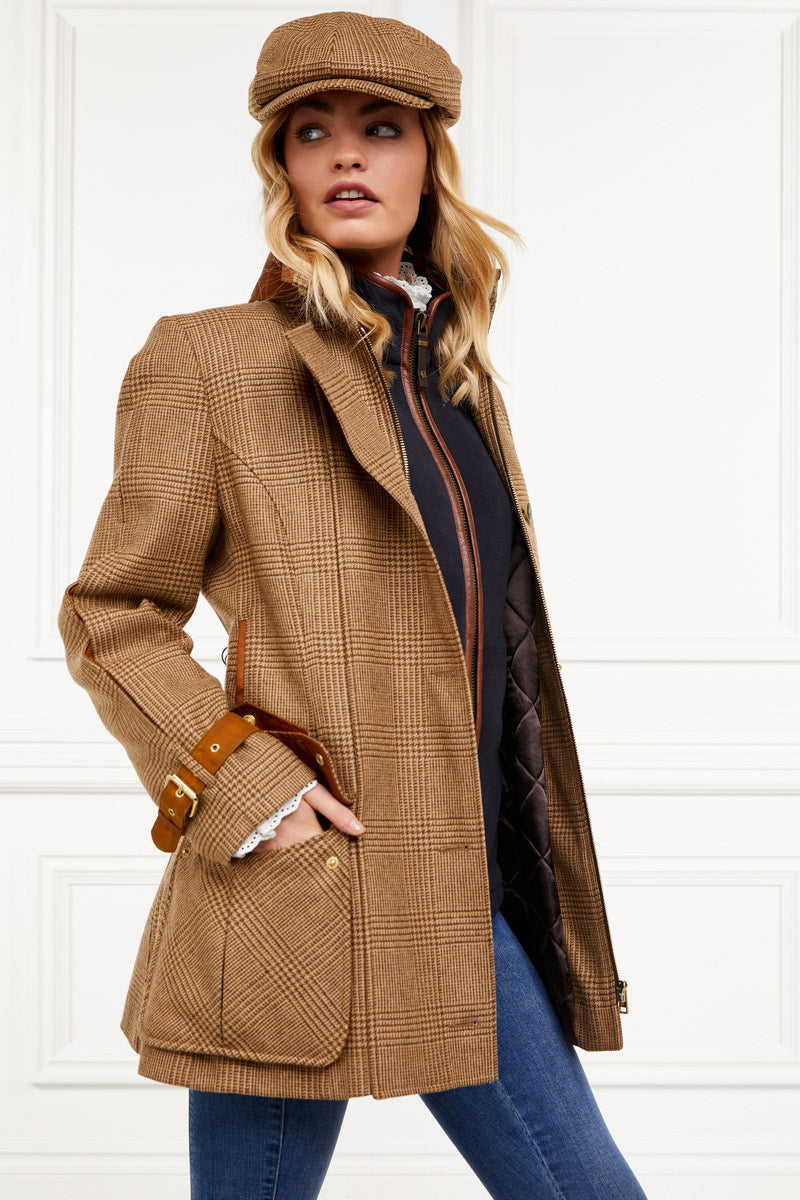Holland Cooper Balmoral Tweed Field Coat Tawny