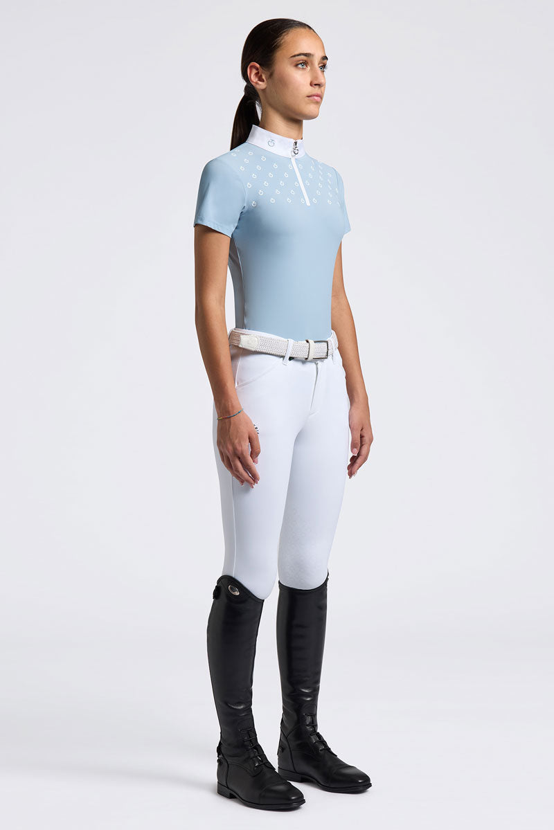 Cavalleria Toscana Logo Print Show Shirt Blue Fog