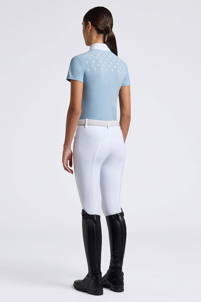 Cavalleria Toscana Logo Print Show Shirt Blue Fog