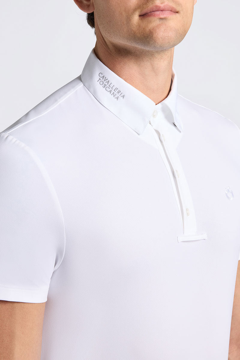 Cavalleria Toscana Men's Jersey 3D Logo Show Shirt White