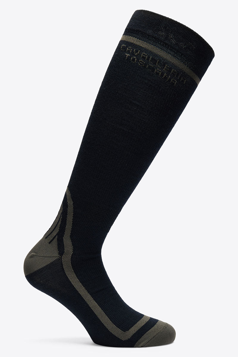 Cavalleria Toscana Wool Sock Navy/Light Grey