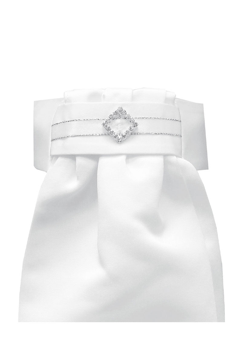 Equetech Diamante Diamond Deluxe Ready Tied Stock White