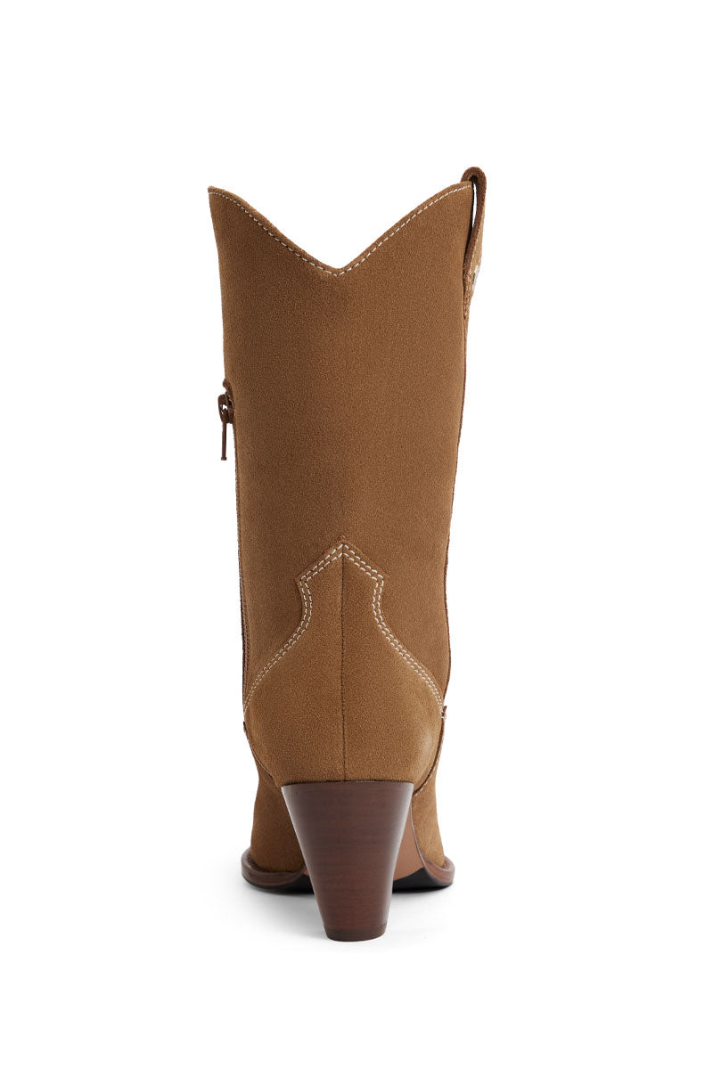Fairfax & Favor Dakota Mid Calf Boot Tan Suede