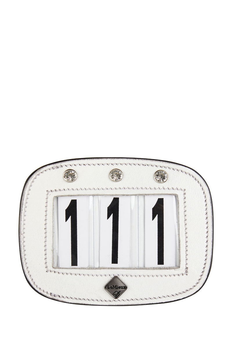Le Mieux Saddle Pad Number Holder Diamante White