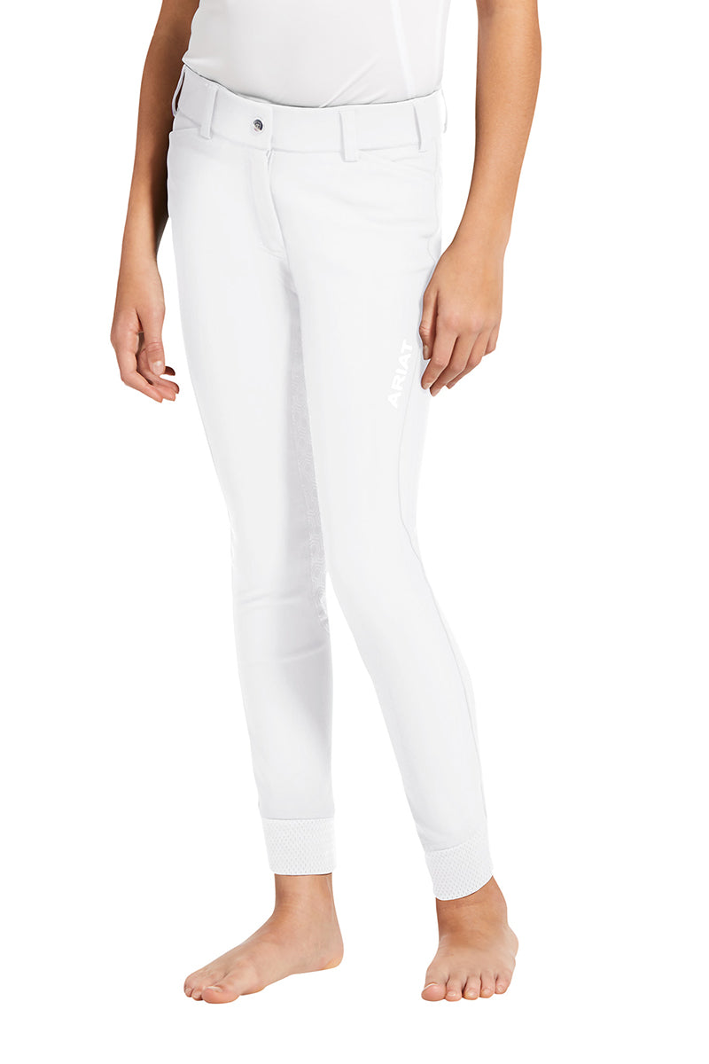 Ariat Kids Tri Factor Grip Full Seat Breech White