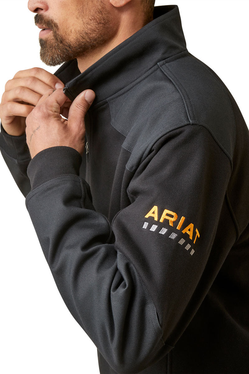 Rebar Workman Duracanvas 1/4 Zip Sweatshirt Black