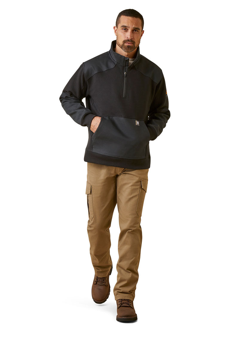 Rebar Workman Duracanvas 1/4 Zip Sweatshirt Black