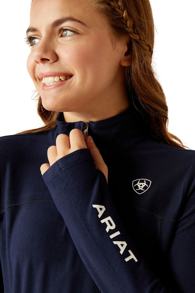 Ariat Junior Lowell 3.0 1/4 Zip Base Layer Navy