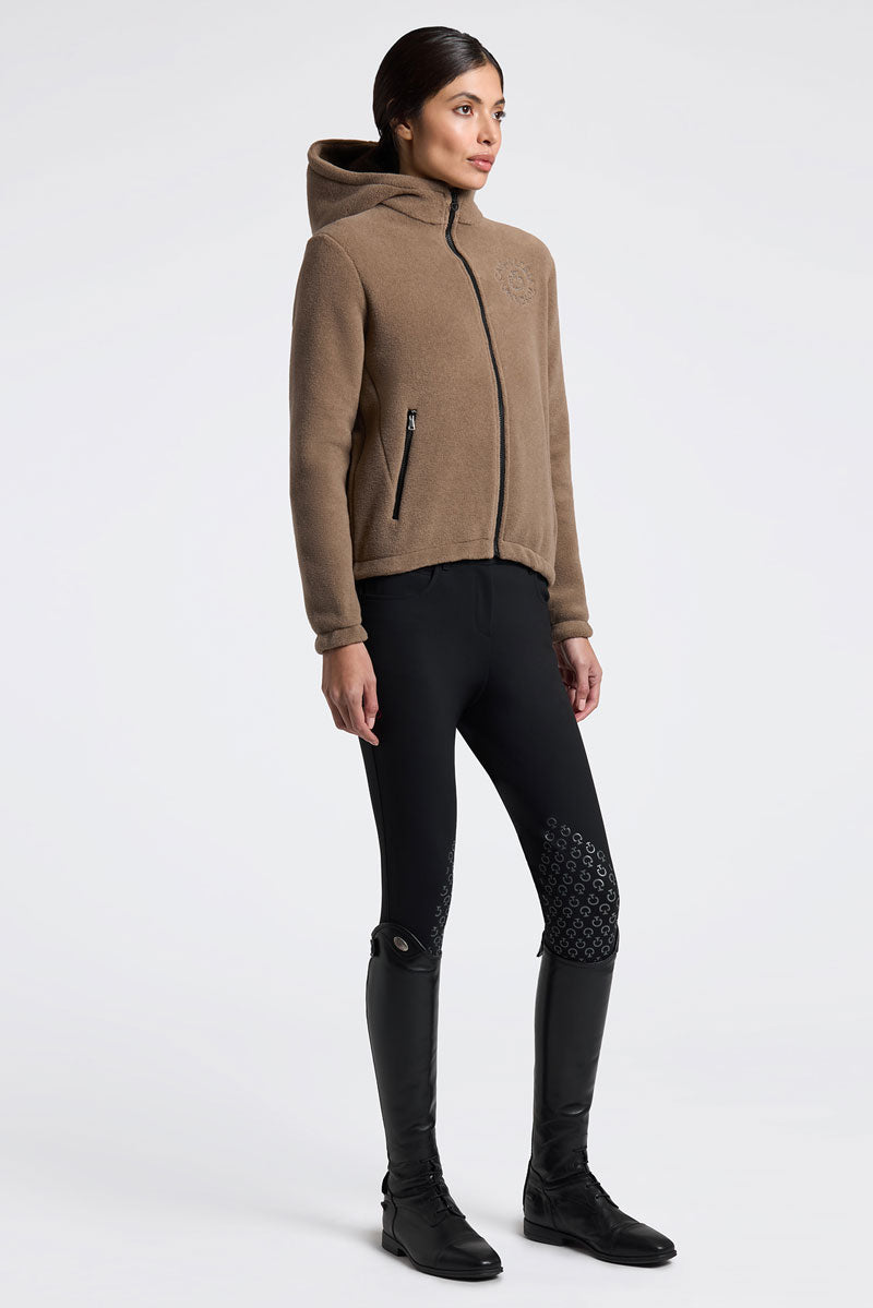 Cavalleria Toscana Fleece Zip Hoodie Walnut