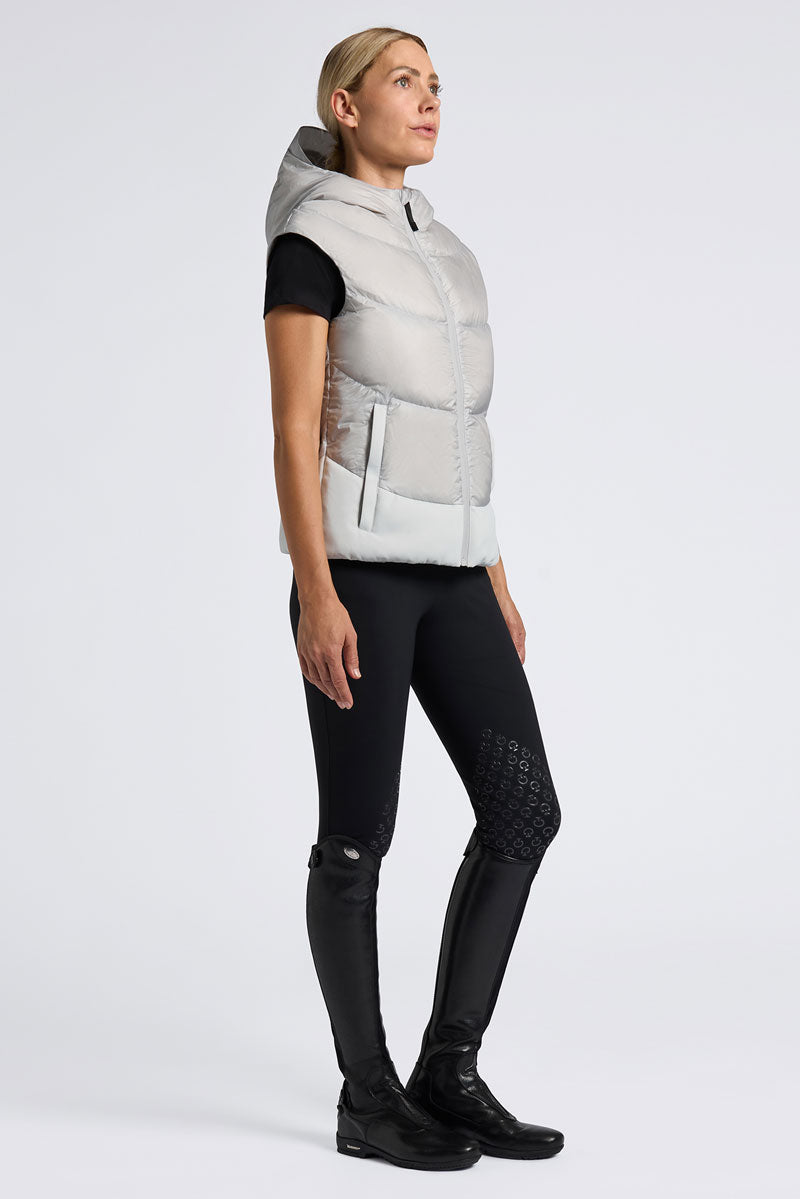 Cavalleria Toscana Hooded Down Padded Vest Light Grey