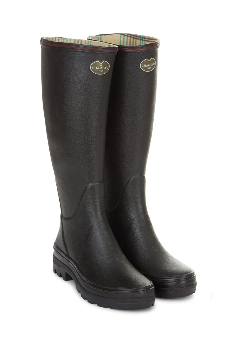 Le Chameau Giverny Jersey Lined Boot Noir