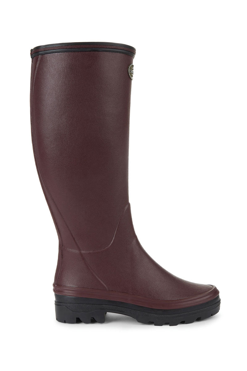 Le Chameau Giverny Jersey Lined Boot Cherry