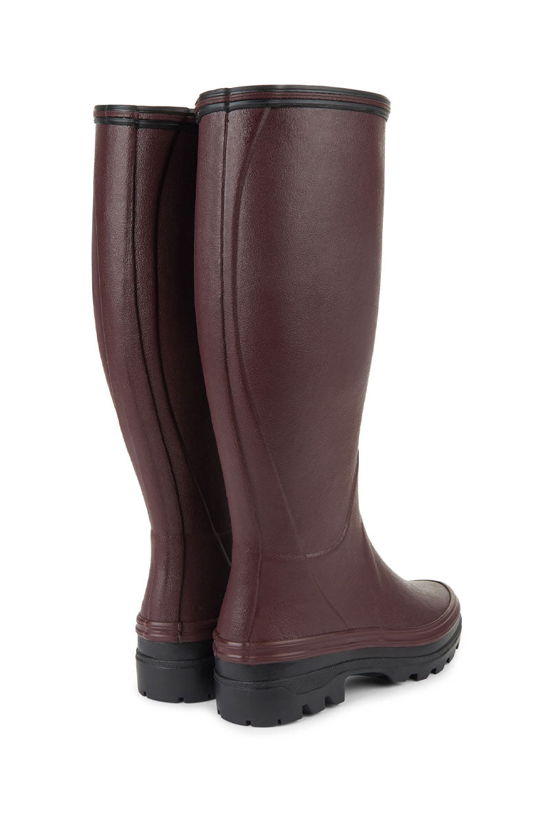 Le Chameau Giverny Jersey Lined Boot Cherry
