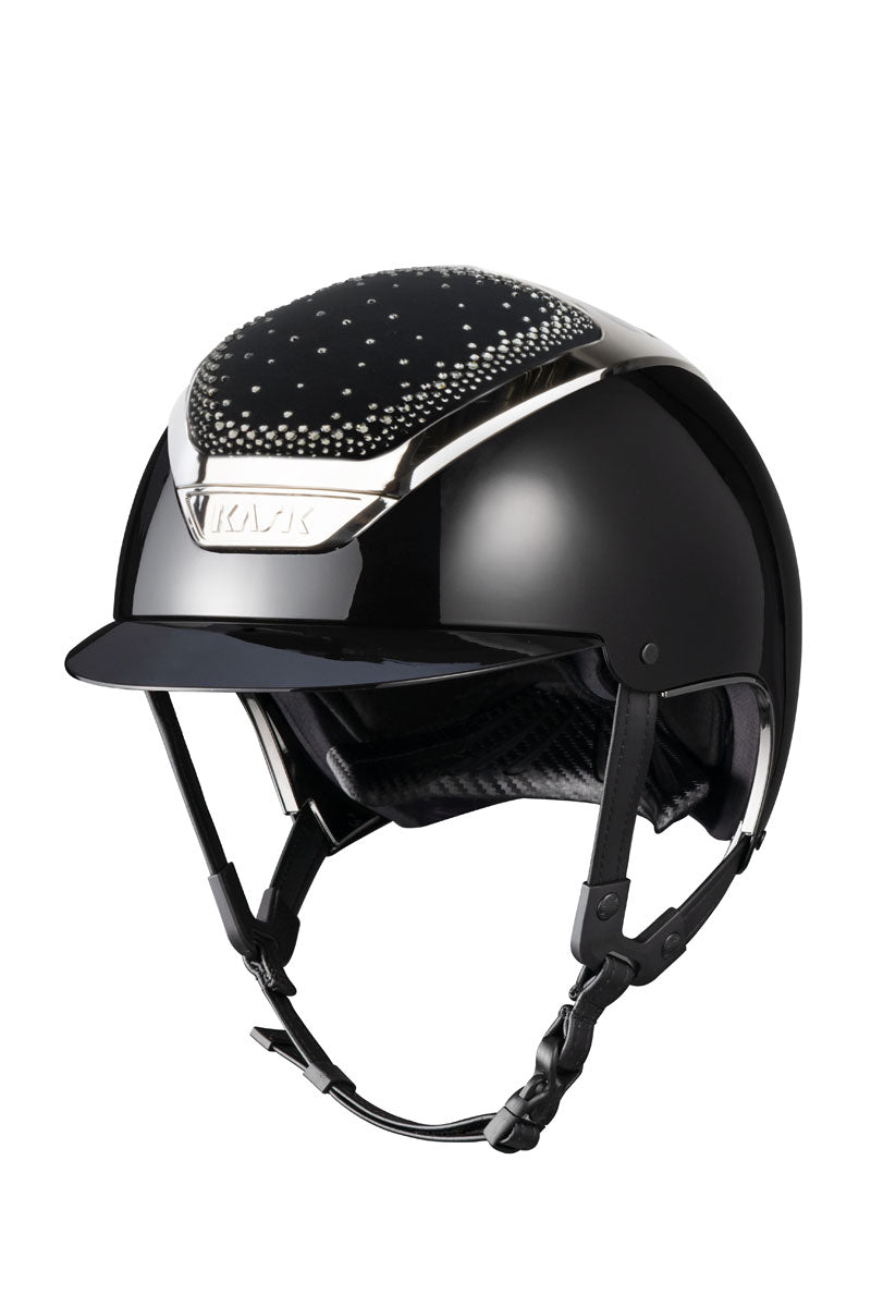 KASK Dogma Pure Shine II In-Out Black with Silver Frame & Diamond Mix