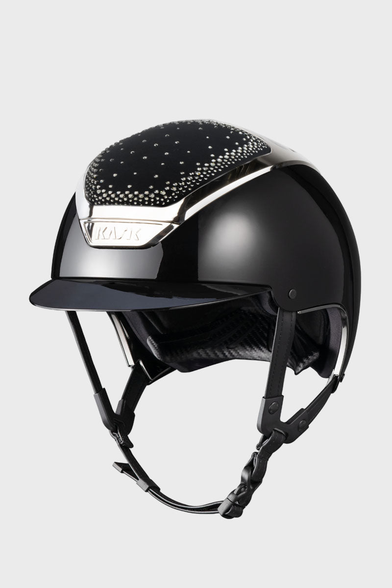 KASK Dogma Pure Shine II In-Out Black with Silver Frame & Diamond Mix