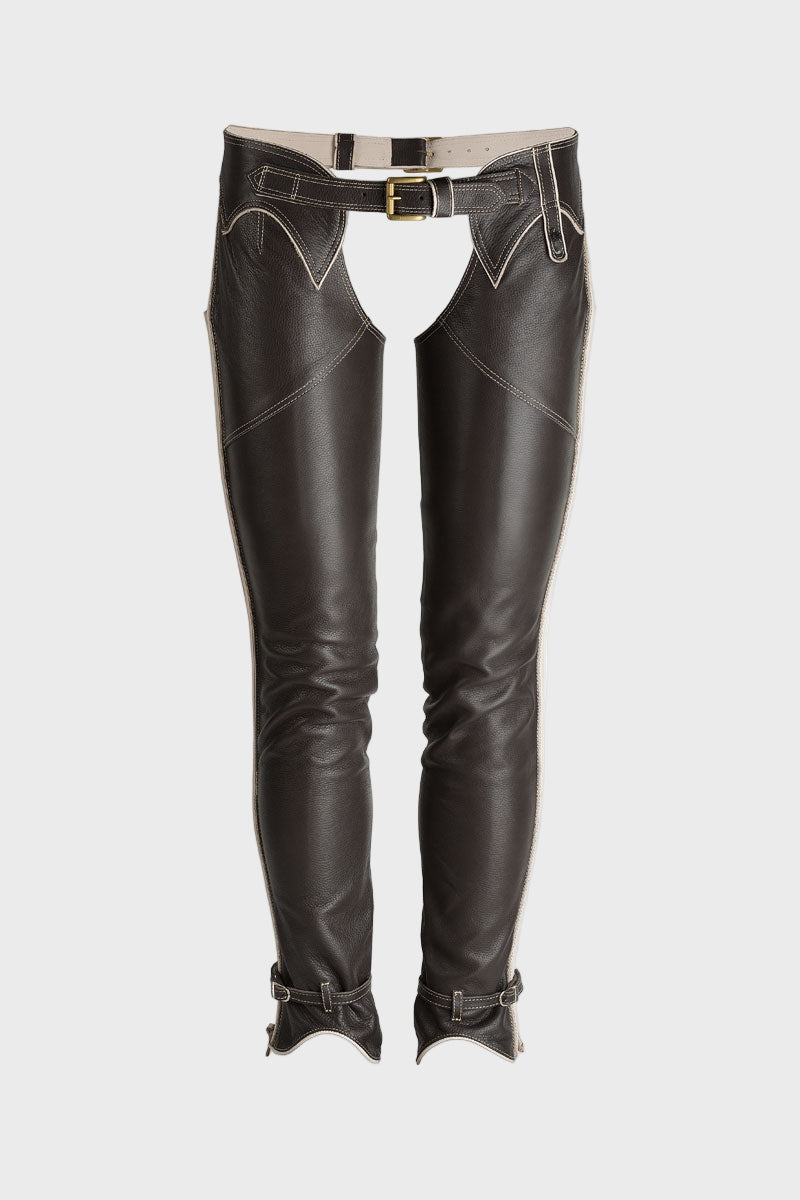 Parlanti Classic Full Chaps Buffalo Leather Brown
