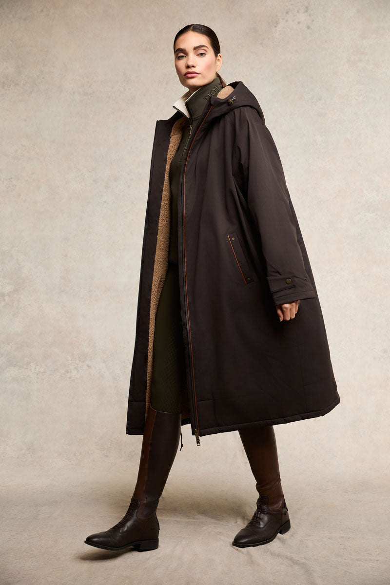 Holland Cooper One Size Waterproof Coat Chocolate