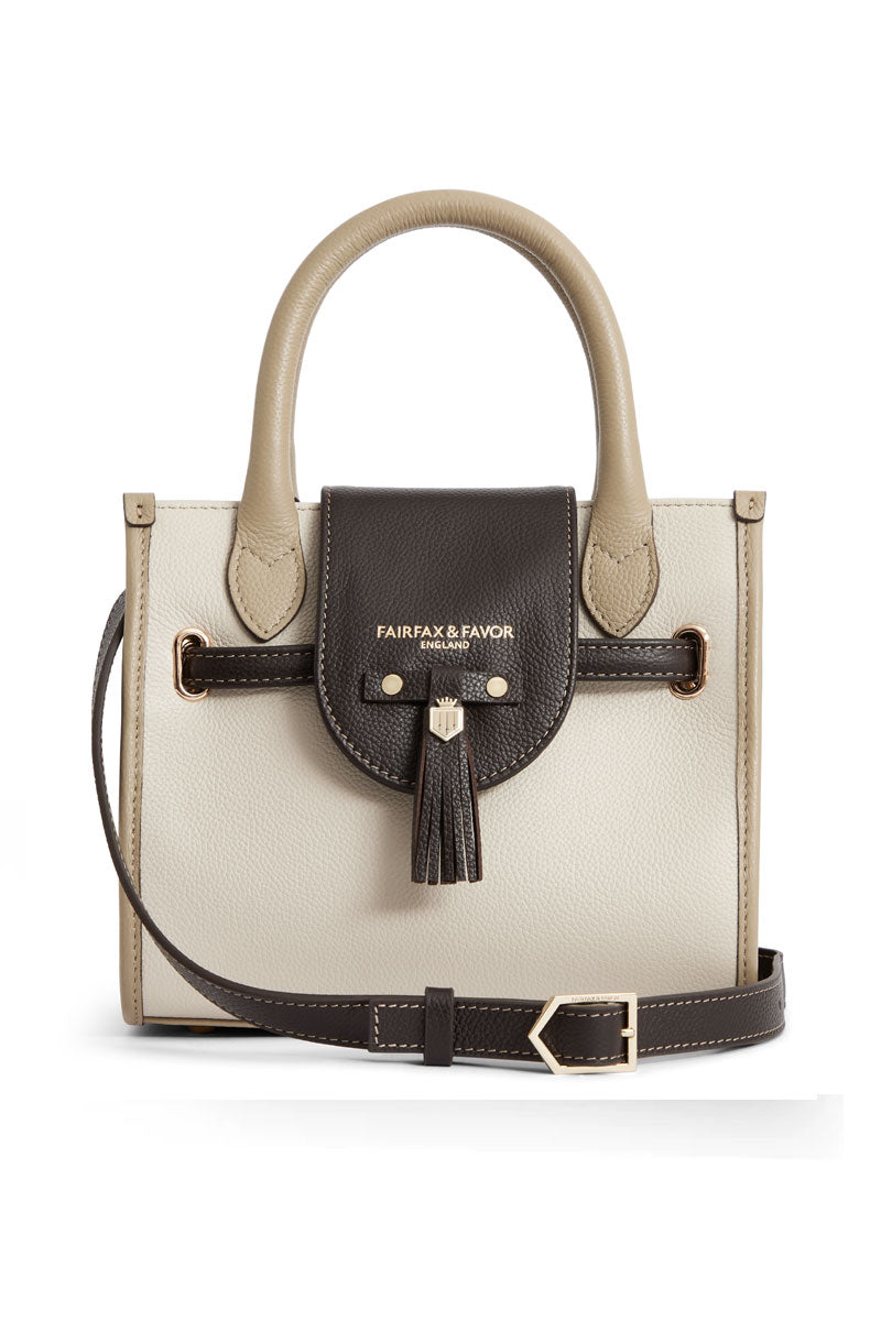 Fairfax & Favor Mini Windsor Handbag Neutral Tri Leather