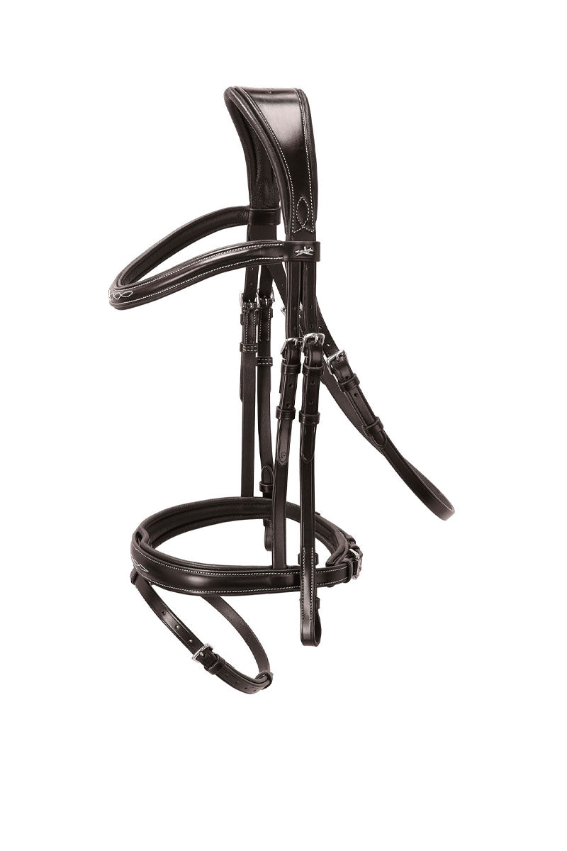 Schockemohle Monza F Bridle Dark Brown/Cream/Silver
