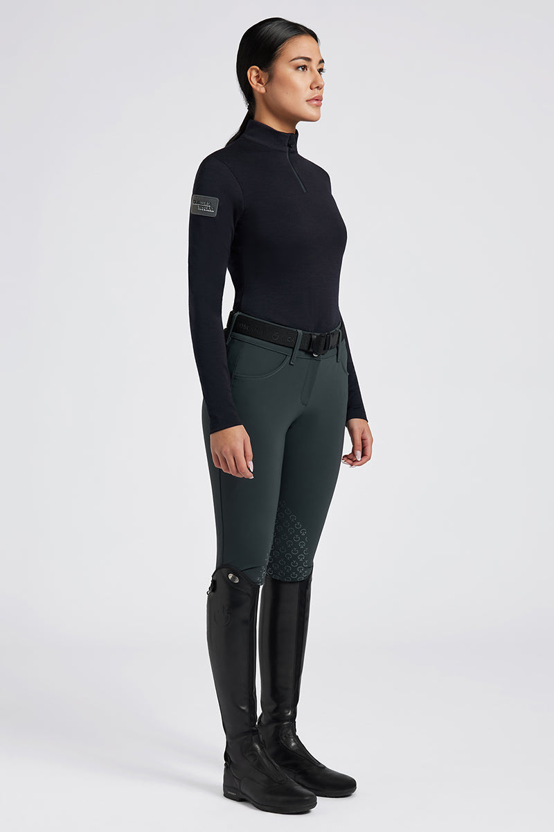 Cavalleria Toscana Tech Wool Half Zip Turtleneck Navy