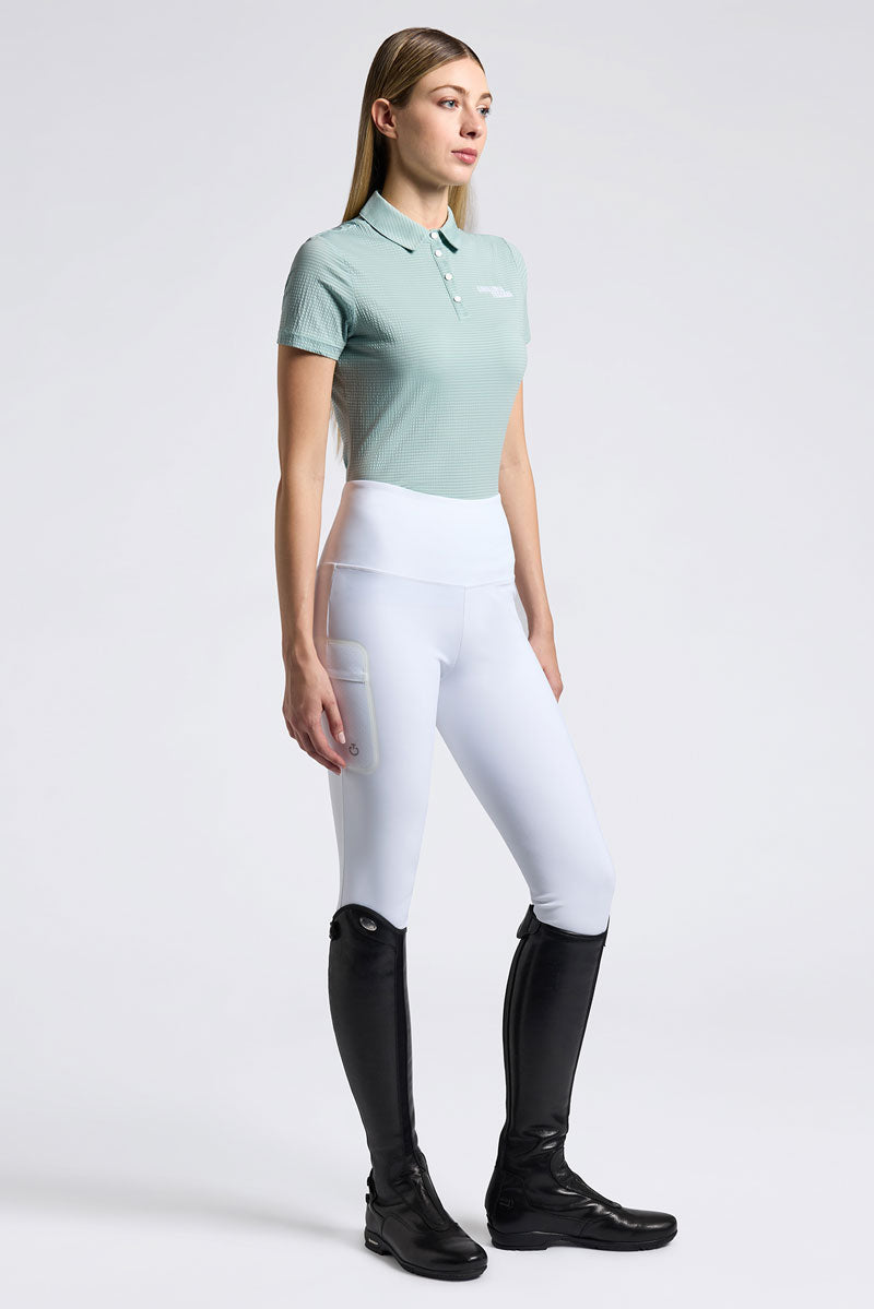 Cavalleria Toscana Jersey Training Polo Light Teal Green